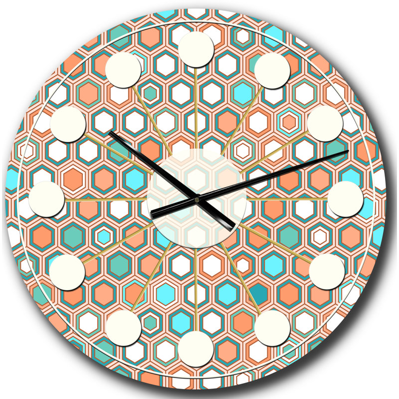 Horloge murale rétro Mid-Century, Grand