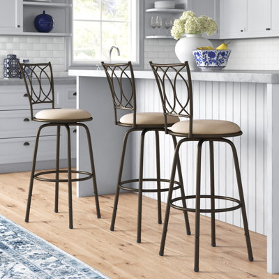 Basche Swivel Adjustable Height Bar Stool