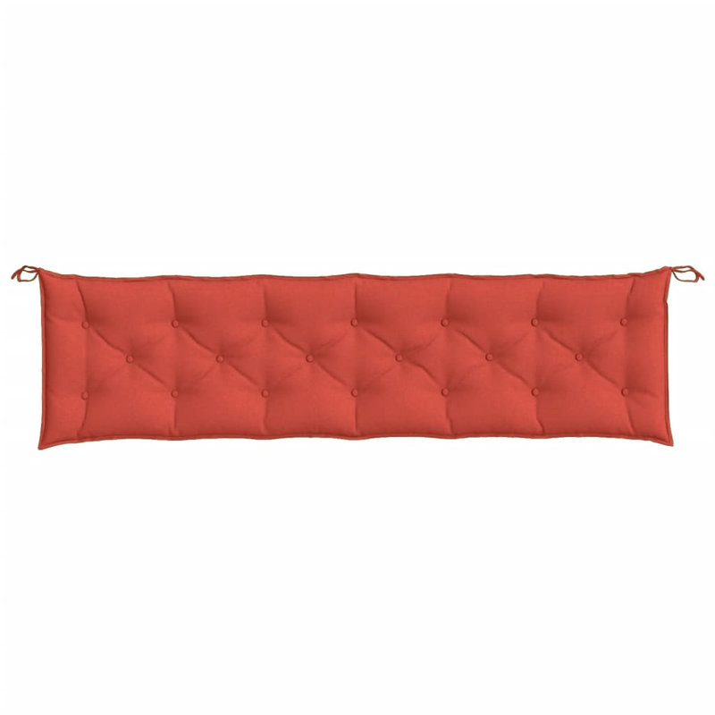 Ebern Designs Garden Bench Cushion 2.8" Fabric, Melange Red, 78.7" W x 19.7" D