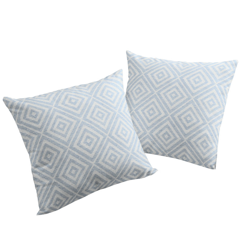 Aaru Geometric Throw Pillow Cover, Square, Blue, 50 x 50cm