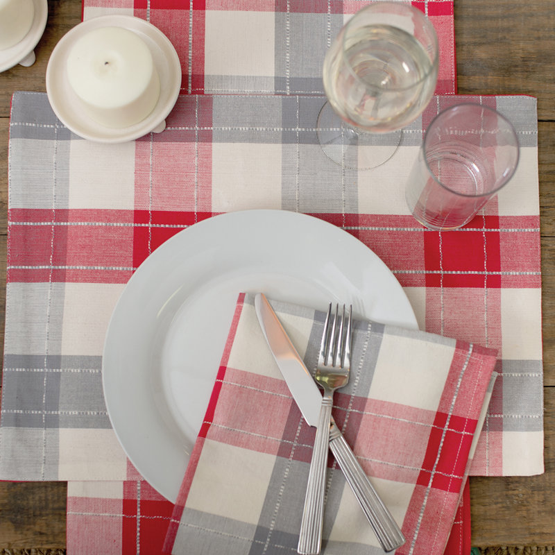 Ardoch Nordic Plaid Cotton Table Runner