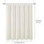  Rideau de douche 71 x 71 en lin tissé avec pampilles - comprend 12 œillets et crochets - 100% polyester-2072844784