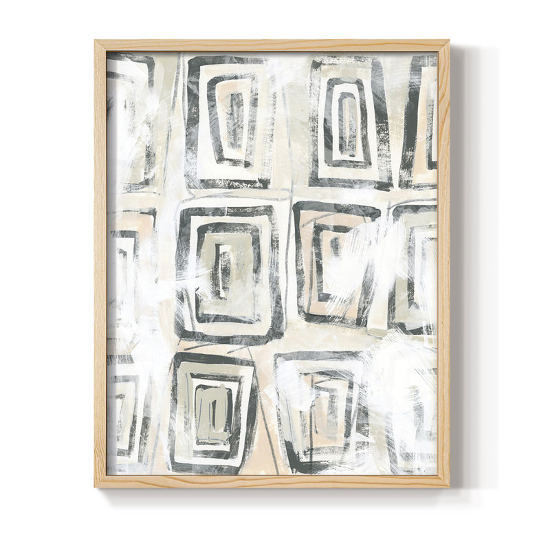 Sand Glyphs IV, reproduction encadrée - bois massif, H 11 po x l 9 po