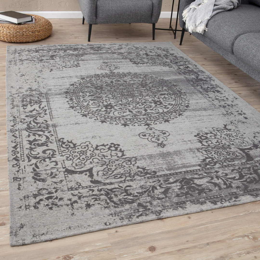 Carina Modern Washable Rugs in Grey | 6942