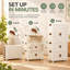 Portable Wardrobe for Kids,Plastic Foldable Closet with Wheels