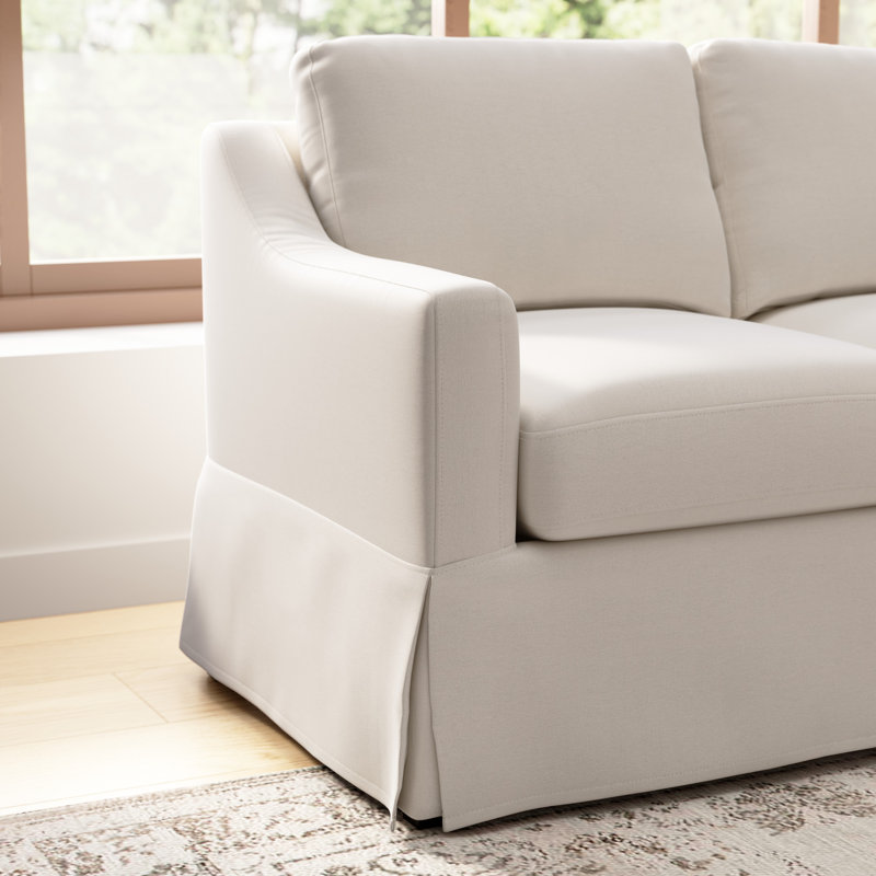 80W Sofa With Slipcover, Ivory