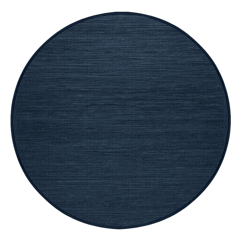 Tapis gris uni lavable à la machine, Rond 5 pi