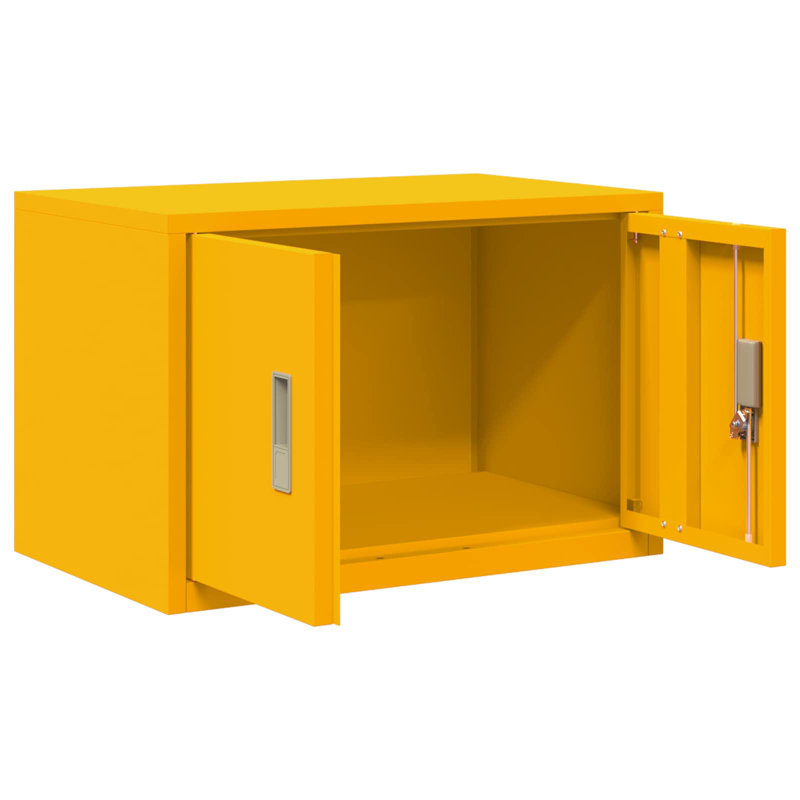 Storage Cabinet, Mustard Yellow