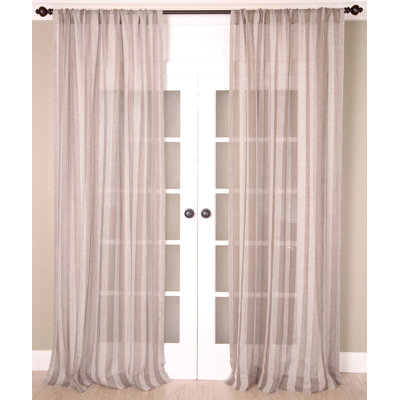 Linen Sheer Curtain Single Panel
