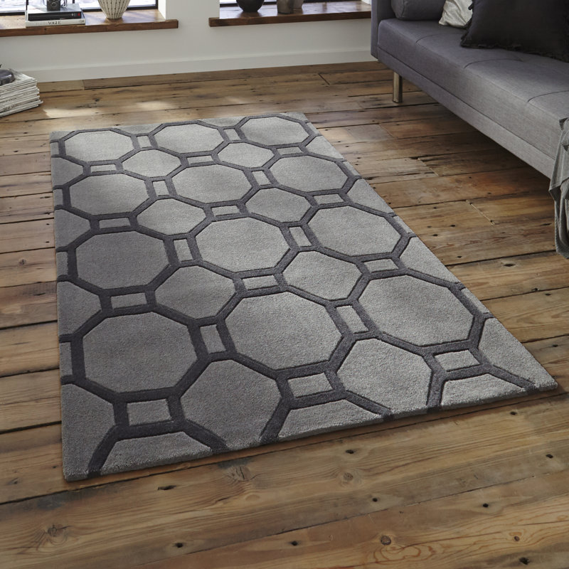 Phi Geometric Hand Woven Area Rug, Rectangle 120cm x 170cm