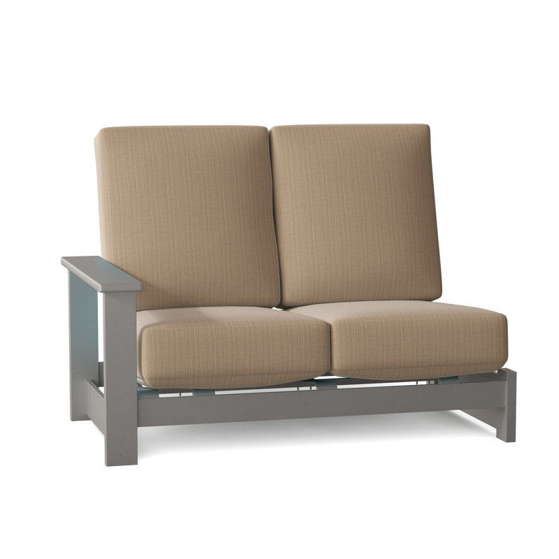 Causeuse Cherin avec coussins, Accoudoir à gauche (vu de face), Tissu en fonte Sunbrella® Cast Breeze