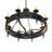 8 - Light Dimmable Wagon Wheel Chandelier