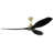 Brushed Brass with Black Blades