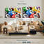 «Colorful Billiard», 3 pièces sur toile-98562688