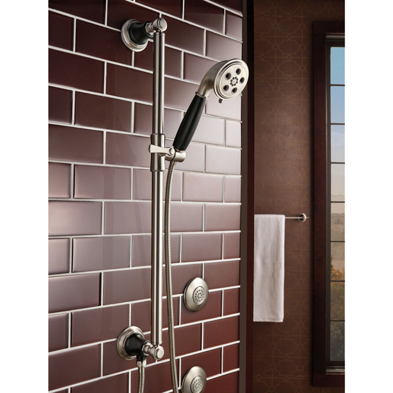 Rook® Slide Bar Handshower with H2OKinetic® Technology, Luxe Nickel