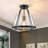 Akima Seeded Glass Semi Flush Mount