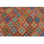 Tapis rouille / bleu en laine noué à la main 2 pi 9 po x 9 pi 9 po Cedorah Southwestern