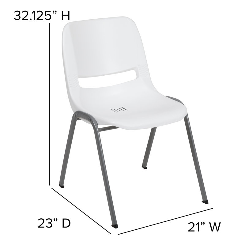 Chaises d'école Keaton, Gris, Blanc, 5