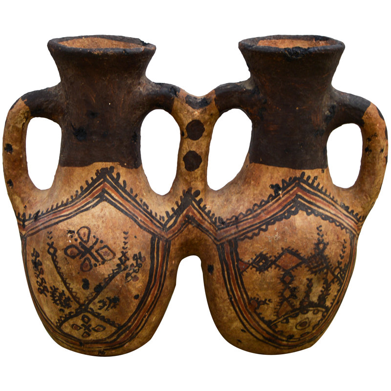 Moroccan Berber Water Vessel W/ Handles