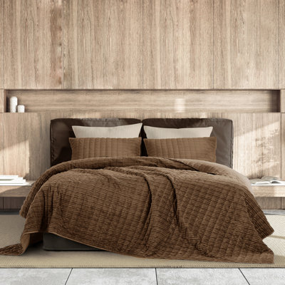 Wonderful Velvet 3-piece reversible quilt set