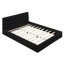 Grand lit tapissier noir Elegant - Taille des matériaux de construction, aucun assemblage requis-96796736
