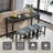 4 Piece Bar Table Set With Power Outlet,Bar Table Set With Chairs,Sofa Bar Table With Stools,Behind Couch Table With 3 Padded Stools,For Living Room,Dining Room, Dark Grey