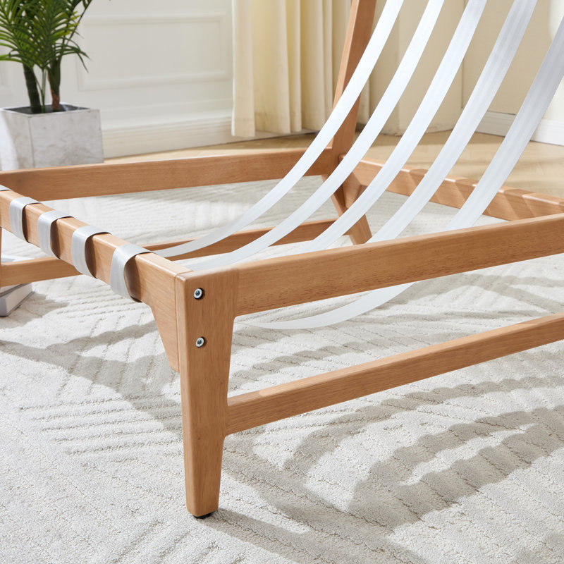 Lounge Chair With Shredded Memory Foam Cushion, Corduroy, Solid Rubberwood Frame & Adjustable Leg, White, White Corduroy 