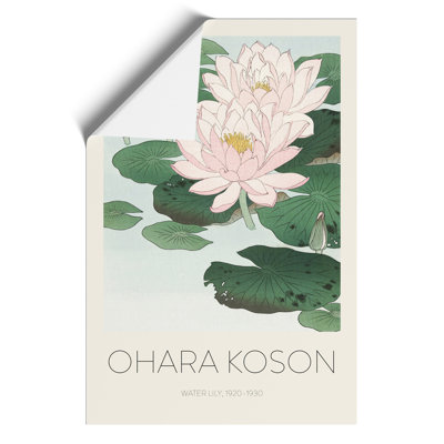 Pink Water Lilies Print by Ohara Koson - Frameless Print