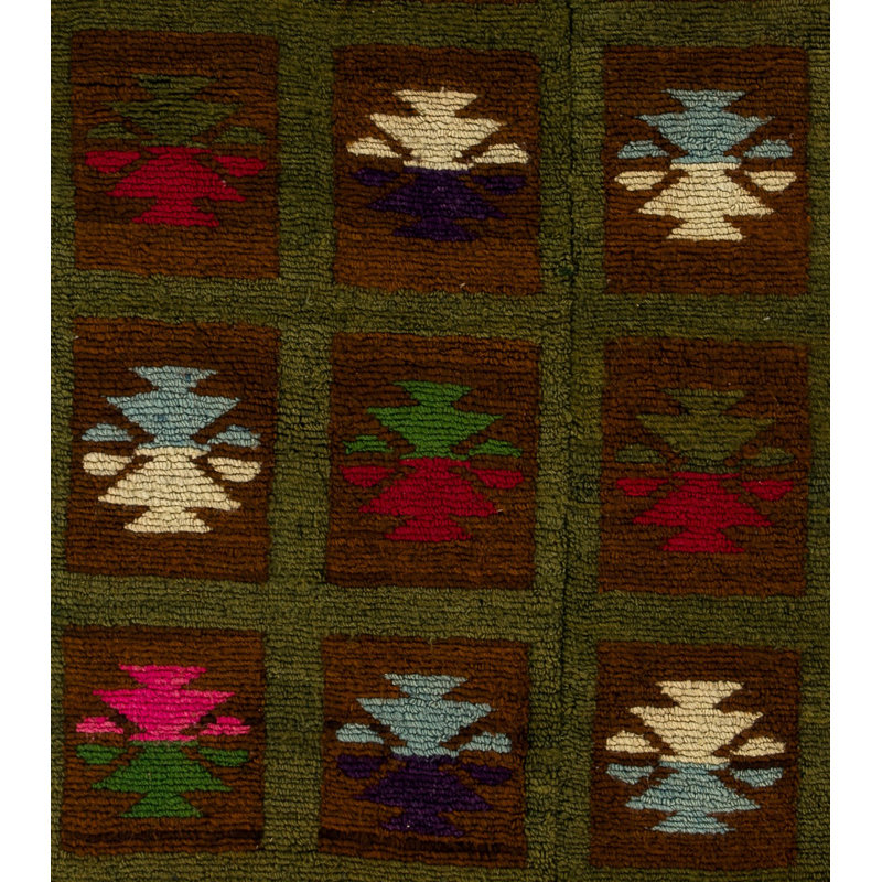 Tapis unique fait à la main de style Tulu rétro, vers 1970, 100% laine