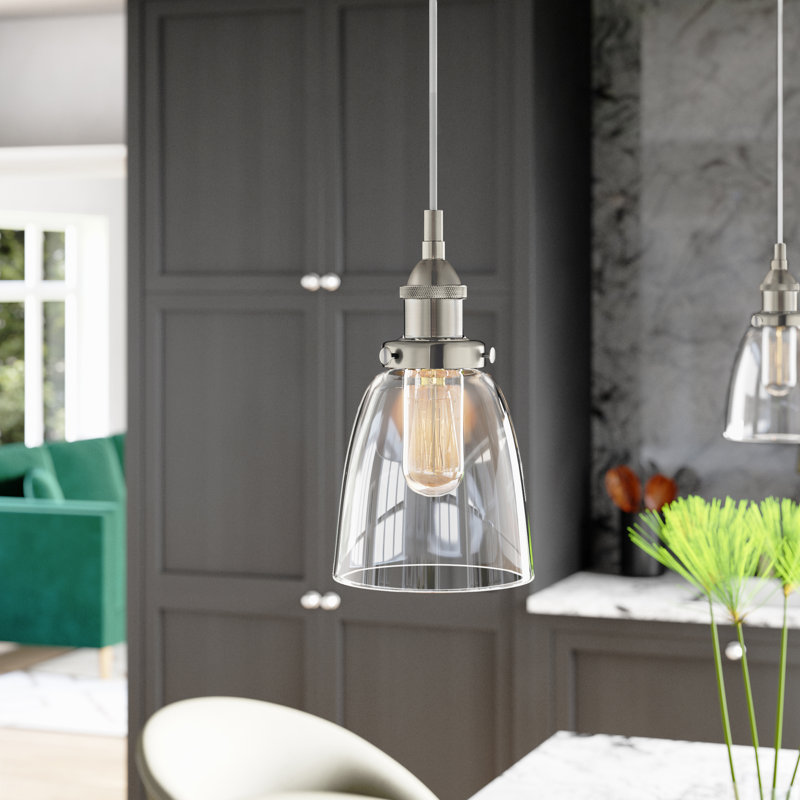 Nazmiye 1 - Light Single Pendant, Brushed Nickel