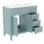 Ensemble de meuble-lavabo avec lavabo, avec tiroirs, cadre solide et panneau de fibres à densité moyenne pour une mise à niveau fonctionnelle et élégante de la salle de bain-1979215048-1979215049