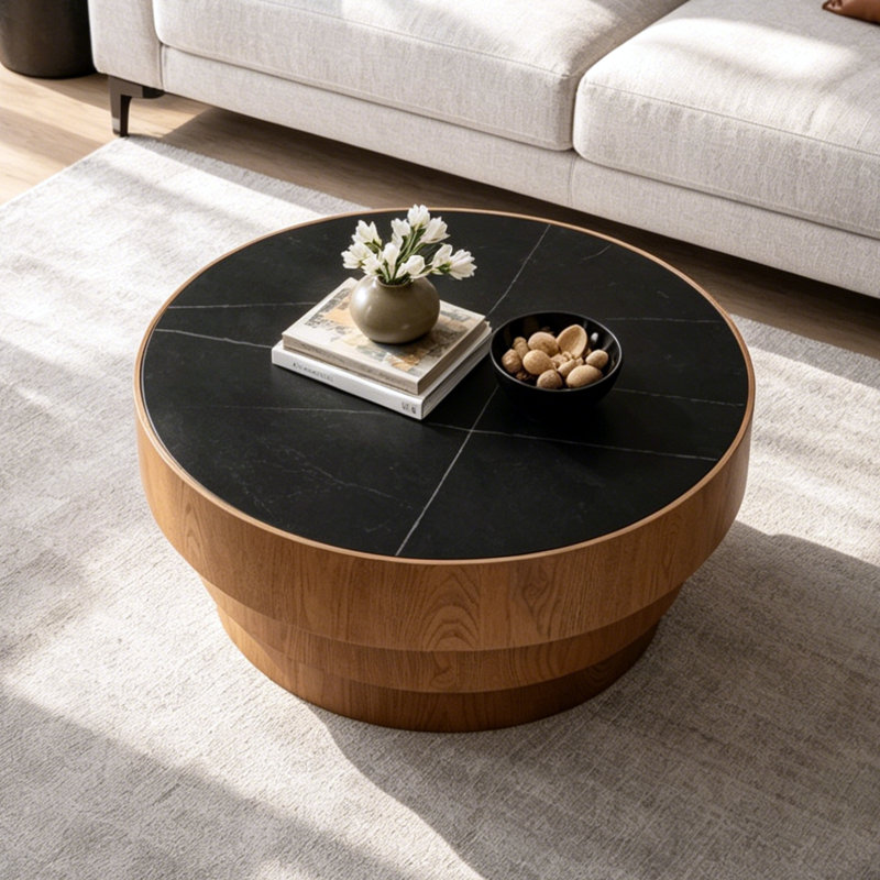 Tables basses et tables modernes, plateau en bois de MDF de 31,5 pouces pour la maison