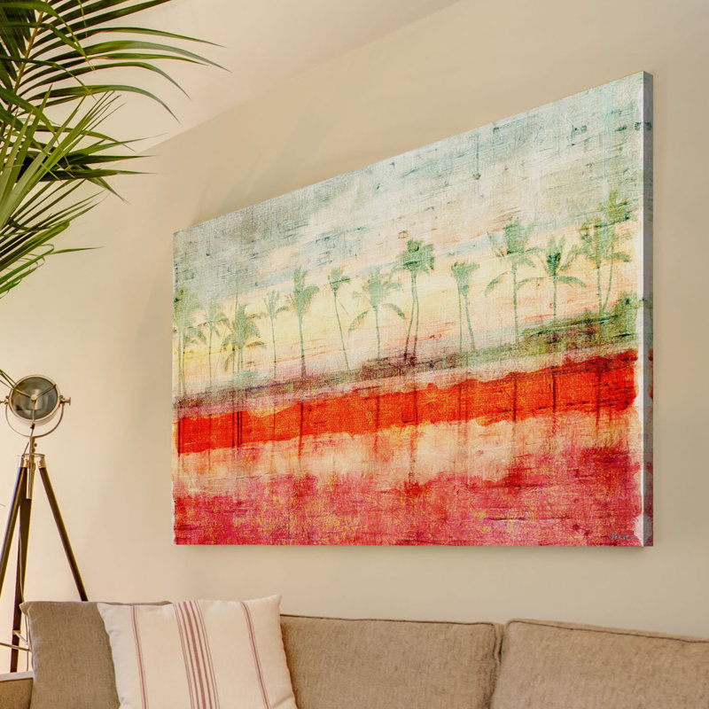 « palm beach » par parvez taj,, reproduction d’art sur toile tendue, 30 po x 45 po