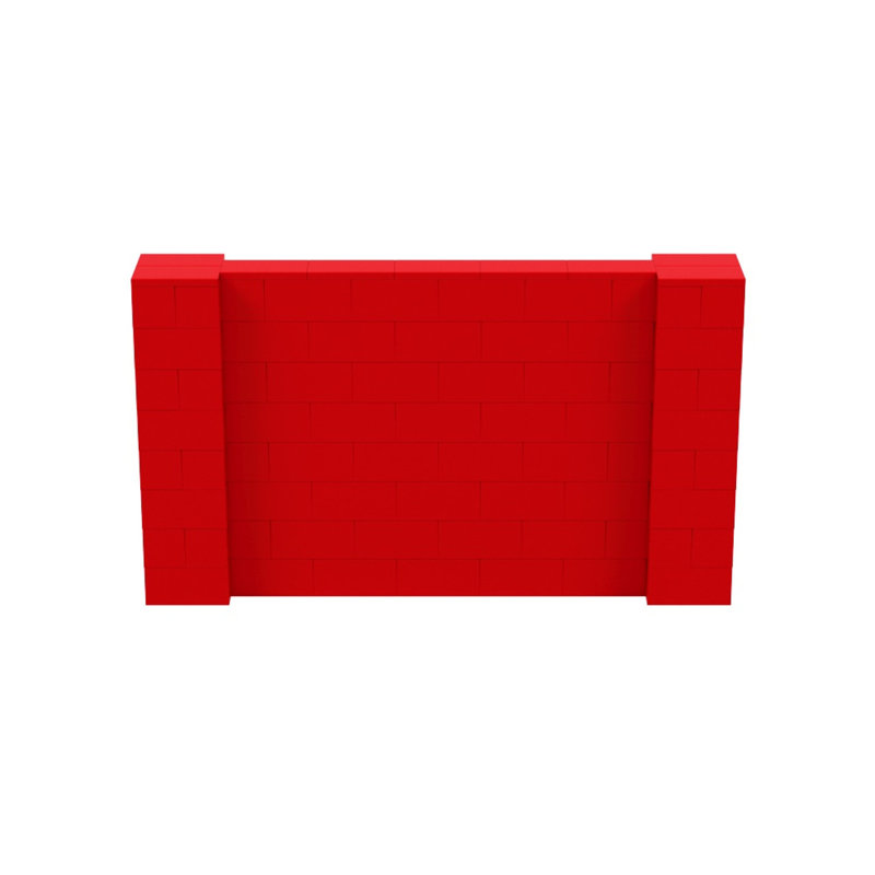 Ensemble mural 4 pi de hauteur Everblock, Rouge, 84"