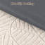 Tapis beige en sherpa beige, tapis à feuilles tropicales-734883677