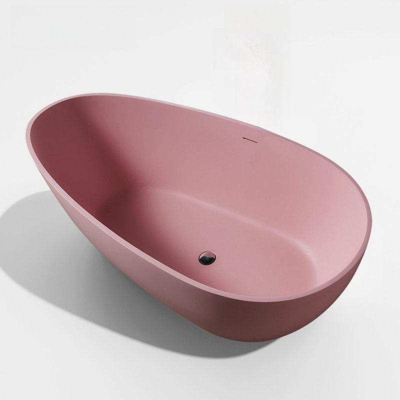 Modern Contracted Stone Bathtub, Pink