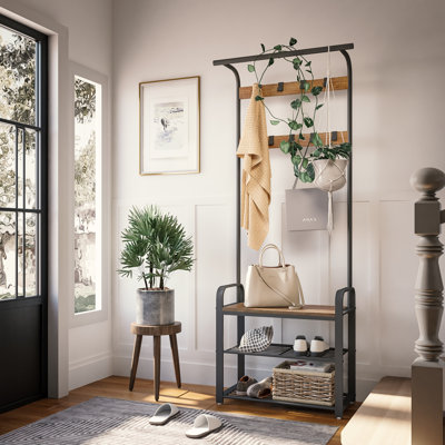 Allensworth Hall Tree 72cm Wide with Shoe Storage