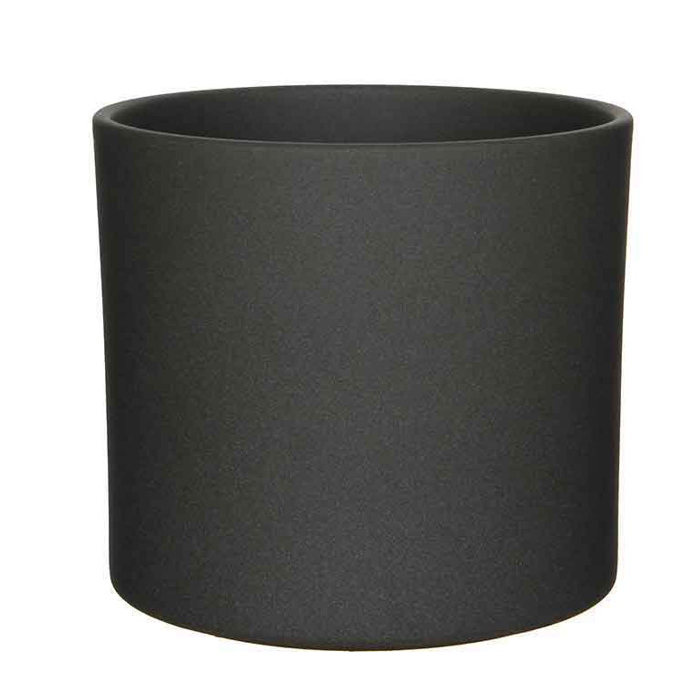 Signe Ceramic Planter, Dark Grey, H26 x W28 x D28cm