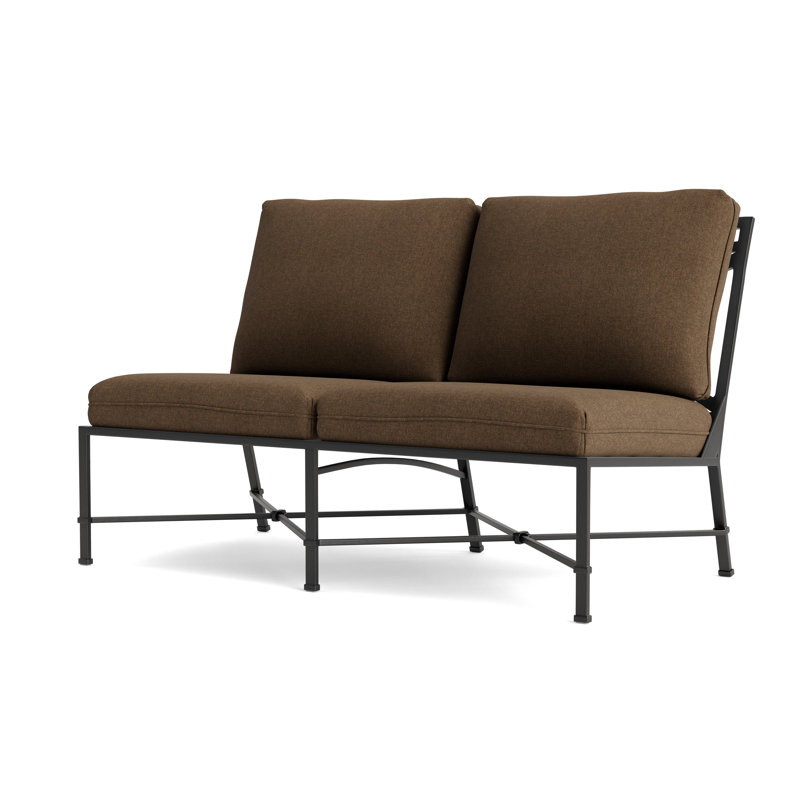 Venetian Outdoor 2 - Seat Loveseat, Fusion Moccasian, Textured Pewter