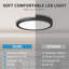 Plafonnier rond 12 pouces noir, 25W 120V 5CCT à DEL à intensité variable, luminaires à proximité du plafonnier pour chambre à coucher, cuisine, couloir, buanderie