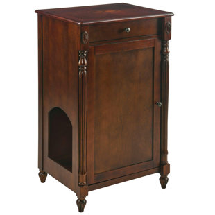 Enclosure End Table With Shutter Door