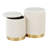 Marla Contemporary Nesting Pleated Ottoman Set In Gold Metal And Cream Velvet By Lumisource-484919978