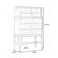Armoire d'appoint en bois massif gris clair