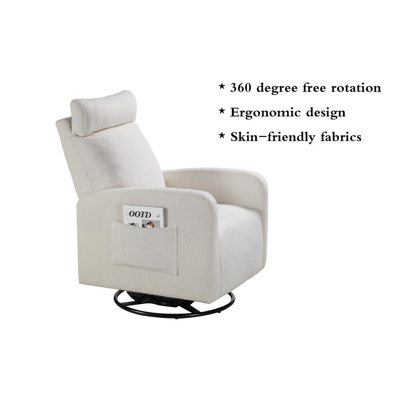 Fauteuil inclinable manuel pivotant, Beige