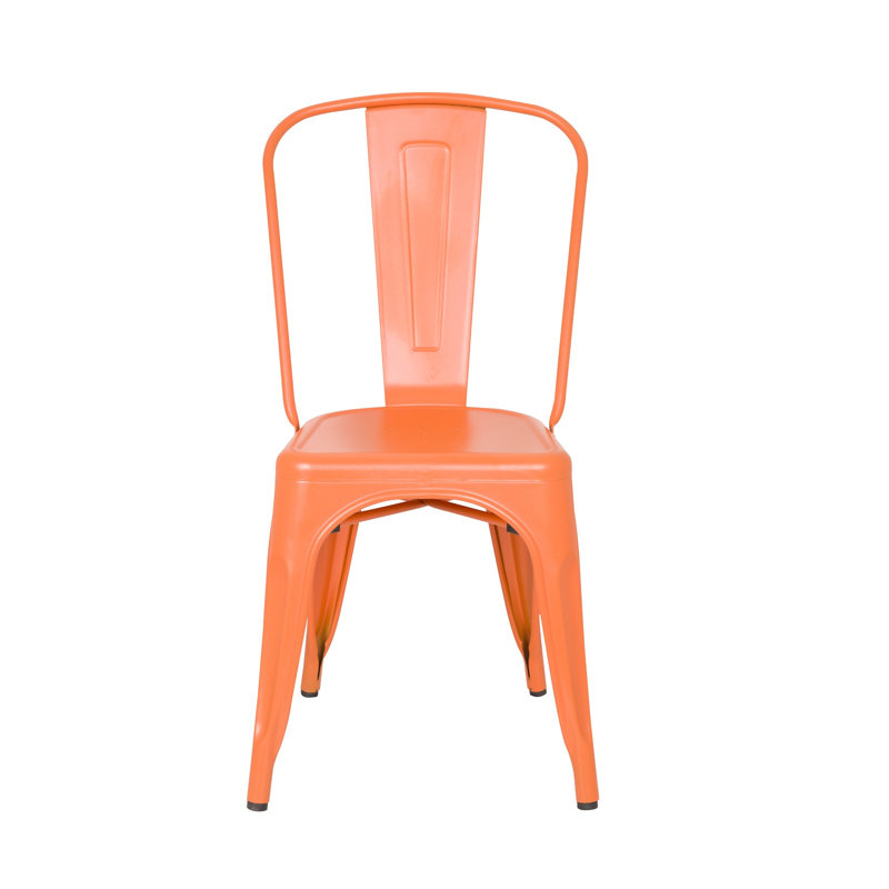 17.71'' H Upholstered Side Chair, Frosted Orange