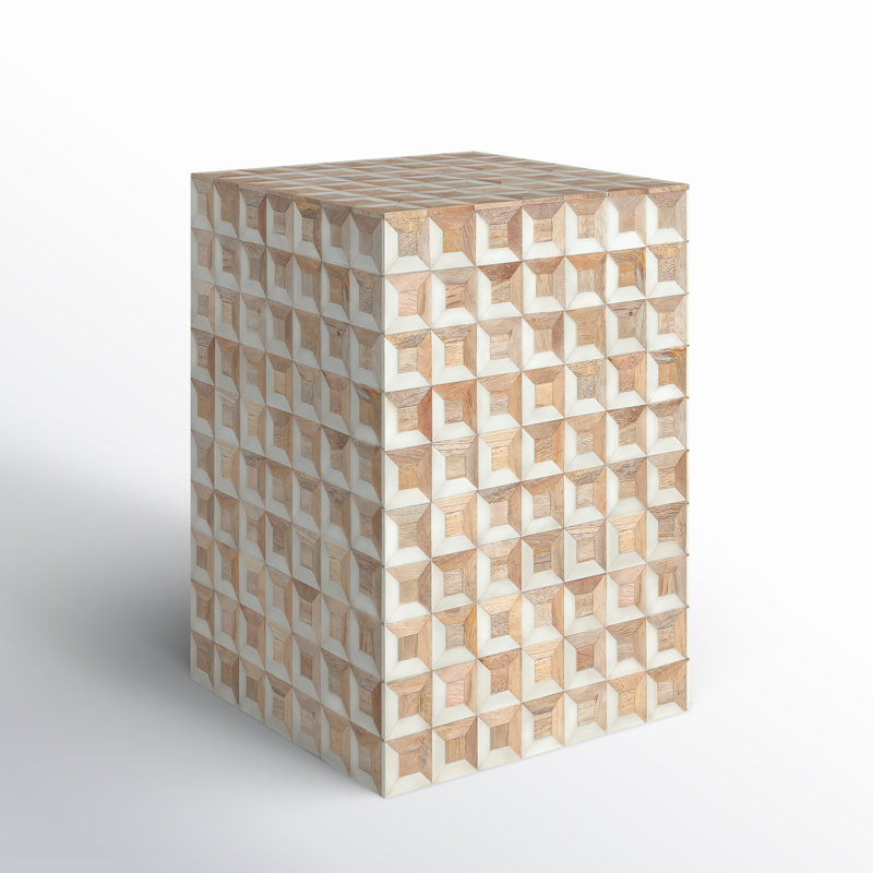 Tabouret d'appoint en bois massif Hobbes Murrill