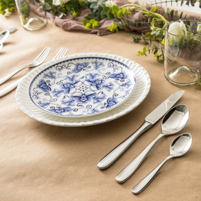 Fortessa Grand City 18/10 Stainless Steel, 40 Piece Flatware Set (Service for 8), Silver