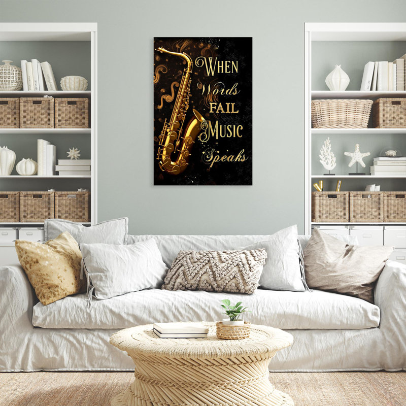 Impression sur toile, "When mots échouant" sur toile, H 36 po x l 24 po x P 1,25 po