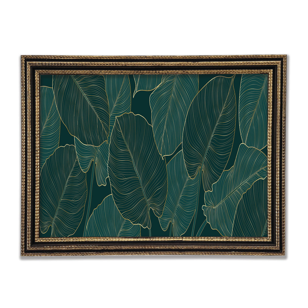 Banana Leaf Greens Gerahmter Druck