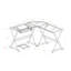 Wendell Modular L-Shaped Glass Steel Computer Desk-21134348